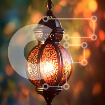 Intra Συλλεκτικό Ξύλινο Παζλ Plywood  4mm - Όμορφη εικόνα ενός κρεμασμένου φαναριού με περίπλοκα μοτίβα Σε Ξύλινο Κουτί - Διαστάσεις Puzzle: 10x10 cm – 25 κομμάτια - Image 1