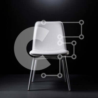 Intra Συλλεκτικό Ξύλινο Παζλ Plywood  4mm - Κομψή και μοντέρνα λευκή δερμάτινη καρέκλα τραπεζαρίας Σε Ξύλινο Κουτί - Διαστάσεις Puzzle: 10x10 cm – 25 κομμάτια - Image 1