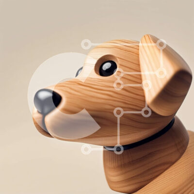 Intra Συλλεκτικό Ξύλινο Παζλ Plywood 4mm - Αξιολάτρευτο ξύλινο ειδώλιο σκύλου για διακόσμηση σπιτιού Σε Ξύλινο Κουτί - Διαστάσεις: 10x10 cm – 25 κομμάτια - Image 1