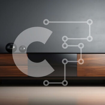 Intra Συλλεκτικό Ξύλινο Παζλ Plywood  4mm - Μοντέρνος μπουφές από ξύλο και μαύρο γυαλί Σε Ξύλινο Κουτί - Διαστάσεις Puzzle: 10x10 cm – 25 κομμάτια - Image 1