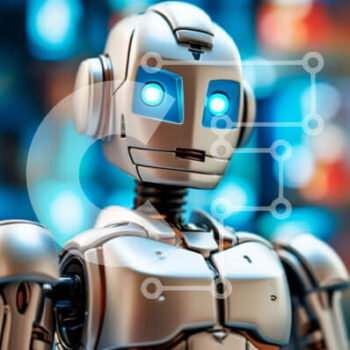 Intra Συλλεκτικό Ξύλινο Παζλ Plywood  4mm - Φουτουριστική εικόνα ενός μεταλλικού ανθρωποειδούς ρομπότ Σε Ξύλινο Κουτί - Διαστάσεις Puzzle: 10x10 cm – 25 κομμάτια - Image 1