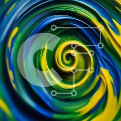 Intra Συλλεκτικό Ξύλινο Παζλ Plywood 4mm - Δυναμική και ζωντανή αφηρημένη ζωγραφική με στροβιλιζόμενα χρώματα Σε Ξύλινο Κουτί - Διαστάσεις Puzzle: 10x10 cm – 25 κομμάτια - Image 1