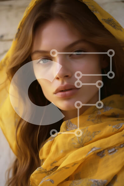 Intra Συλλεκτικό Ξύλινο Παζλ Plywood  4mm - Εκπληκτικό πορτρέτο μιας γυναίκας με μακριά καστανά μαλλιά και καστανά μάτια Σε Ξύλινο Κουτί - Διαστάσεις Puzzle: 10x10 cm – 25 κομμάτια