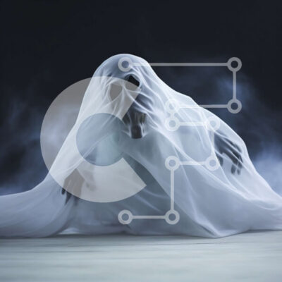 Intra Συλλεκτικό Ξύλινο Παζλ Plywood  4mm - Φάντασμα καλυμμένο με λευκό ύφασμα που εκπέμπει καπνό Σε Ξύλινο Κουτί - Διαστάσεις Puzzle: 10x10 cm – 25 κομμάτια - Image 1