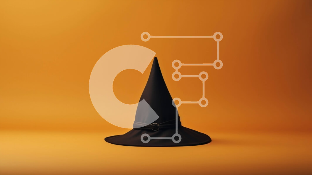 Intra Συλλεκτικό Ξύλινο Παζλ Plywood  4mm - Μαύρο καπέλο μάγισσας σε κίτρινο φόντο Σε Ξύλινο Κουτί - Διαστάσεις Puzzle: 10x10 cm – 25 κομμάτια