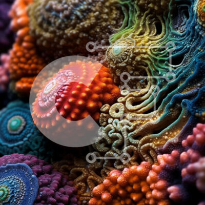 Intra Συλλεκτικό Ξύλινο Παζλ Plywood  4mm - Ζωντανή και ζωντανή εικόνα ενός υγιούς κοραλλιογενούς υφάλου Σε Ξύλινο Κουτί - Διαστάσεις: 10x10 cm – 25 κομμάτια - Image 1