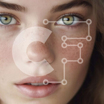 Intra Συλλεκτικό Ξύλινο Παζλ Plywood  4mm - Όμορφο πορτρέτο μιας γυναίκας με πράσινα μάτια και φακίδες Σε Ξύλινο Κουτί - Διαστάσεις Puzzle: 10x10 cm – 25 κομμάτια - Image 1