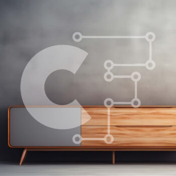 Intra Συλλεκτικό Ξύλινο Παζλ Plywood  4mm - Μοντέρνος Ξύλινος Μπουφές με συρτάρια και ράφι από τσιμεντένιο τοίχο Σε Ξύλινο Κουτί - Διαστάσεις Puzzle: 10x10 cm – 25 κομμάτια - Image 1