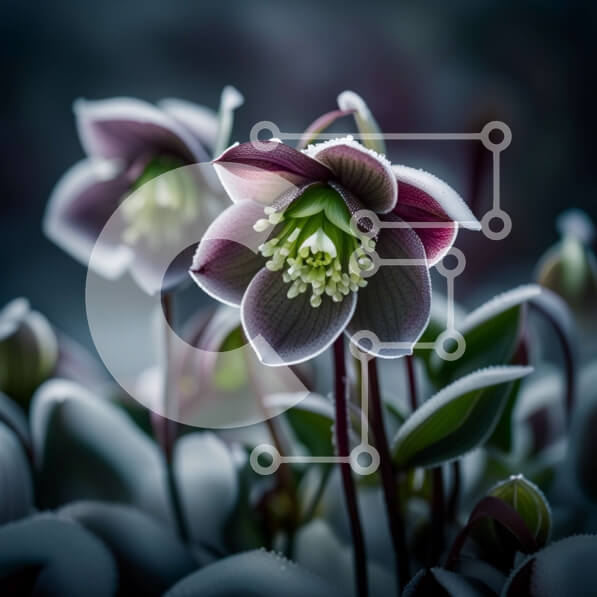 Intra Συλλεκτικό Ξύλινο Παζλ Plywood  4mm - Όμορφη παγωμένη κινηματογράφηση σε πρώτο πλάνο λουλουδιών Σε Ξύλινο Κουτί - Διαστάσεις: 10x10 cm – 25 κομμάτια