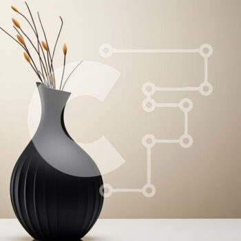 Intra Συλλεκτικό Ξύλινο Παζλ Plywood  4mm - Μαύρο βάζο με ψηλά καλάμια Σε Ξύλινο Κουτί - Διαστάσεις Puzzle: 10x10 cm – 25 κομμάτια - Image 1