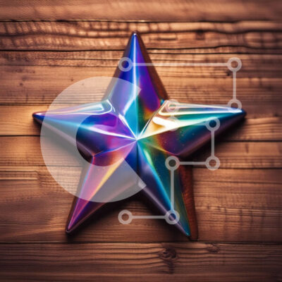 Intra Συλλεκτικό Ξύλινο Παζλ Plywood  4mm - Ζωντανή διακόσμηση αστεριών σε ξύλινο τοίχο Σε Ξύλινο Κουτί - Διαστάσεις Puzzle: 10x10 cm – 25 κομμάτια - Image 1