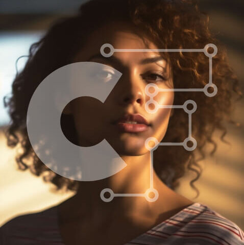 Intra Συλλεκτικό Ξύλινο Παζλ Plywood  4mm - Στοχαστική νεαρή γυναίκα που στέκεται δίπλα σε ένα παράθυρο Σε Ξύλινο Κουτί - Διαστάσεις Puzzle: 10x10 cm – 25 κομμάτια - Image 1