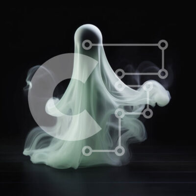 Intra Συλλεκτικό Ξύλινο Παζλ Plywood 4mm - Φιγούρα σαν φάντασμα που επιπλέει στον αέρα και εκπέμπει λευκό καπνό Σε Ξύλινο Κουτί - Διαστάσεις Puzzle: 10x10 cm – 25 κομμάτια - Image 1