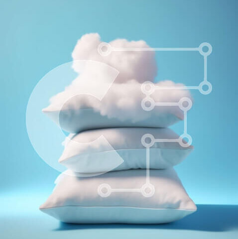 Intra Συλλεκτικό Ξύλινο Παζλ Plywood  4mm - Ζωντανή εικόνα μαξιλαριών σε μπλε φόντο Σε Ξύλινο Κουτί - Διαστάσεις Puzzle: 10x10 cm – 25 κομμάτια - Image 1