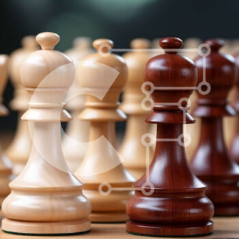 Intra Συλλεκτικό Ξύλινο Παζλ Plywood  4mm - Σκακιέρα με ξύλινα κομμάτια Σε Ξύλινο Κουτί - Διαστάσεις Puzzle: 10x10 cm – 25 κομμάτια - Image 1