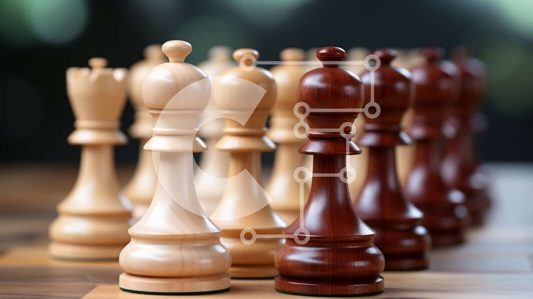 Intra Συλλεκτικό Ξύλινο Παζλ Plywood  4mm - Σκακιέρα με ξύλινα κομμάτια Σε Ξύλινο Κουτί - Διαστάσεις Puzzle: 10x10 cm – 25 κομμάτια - Image 1