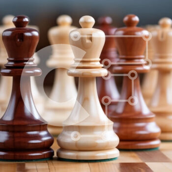 Intra Συλλεκτικό Ξύλινο Παζλ Plywood  4mm - Ξύλινα κομμάτια σκακιού σε μια σκακιέρα Σε Ξύλινο Κουτί - Διαστάσεις Puzzle: 10x10 cm – 25 κομμάτια - Image 1