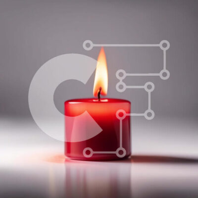 Intra Συλλεκτικό Ξύλινο Παζλ Plywood  4mm - Όμορφη εικόνα ενός κόκκινου κεριού σε ένα τραπέζι Σε Ξύλινο Κουτί - Διαστάσεις: 10x10 cm – 25 κομμάτια - Image 1