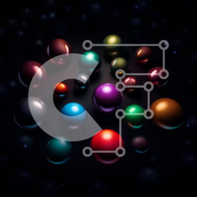 Intra Συλλεκτικό Ξύλινο Παζλ Plywood  4mm - Δονούμενες σφαίρες σε κυκλικό σχηματισμό - Περίληψη Στοκ Φωτογραφία Σε Ξύλινο Κουτί - Διαστάσεις Puzzle: 10x10 cm – 25 κομμάτια - Image 1