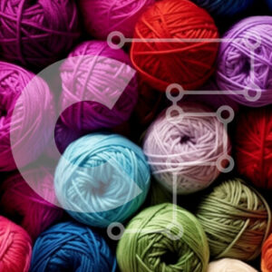 Intra Συλλεκτικό Ξύλινο Παζλ Plywood  4mm - Σωρός από πολύχρωμες μπάλες νήματος - Φωτογραφία Αρχείου Σε Ξύλινο Κουτί - Διαστάσεις: 10x10 cm – 25 κομμάτια