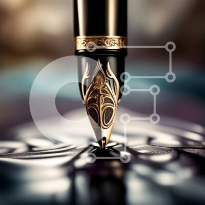 Intra Συλλεκτικό Ξύλινο Παζλ Plywood  4mm - Κομψό μαύρο στυλό με χρυσές διακοσμήσεις Σε Ξύλινο Κουτί - Διαστάσεις: 10x10 cm – 25 κομμάτια - Image 1