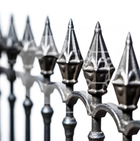 Intra Συλλεκτικό Ξύλινο Παζλ Plywood  4mm - Όμορφη εικόνα παλιού και σκουριασμένου φράχτη από σφυρήλατο σίδερο σε μαύρο και άσπρο Σε Ξύλινο Κουτί - Διαστάσεις Puzzle: 10x10 cm – 25 κομμάτια - Image 1