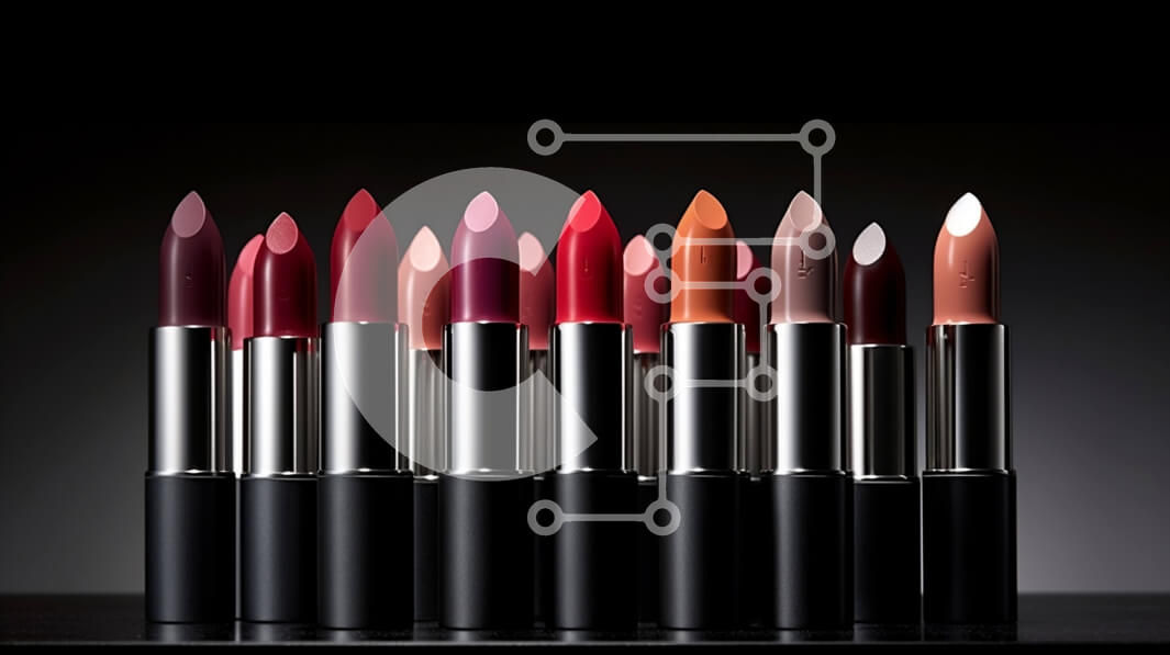 Intra Συλλεκτικό Ξύλινο Παζλ Plywood  4mm - Κραγιόν σε χρώματα και φινιρίσματα σε μια σειρά σε μαύρο φόντο Σε Ξύλινο Κουτί - Διαστάσεις Puzzle: 10x10 cm – 25 κομμάτια