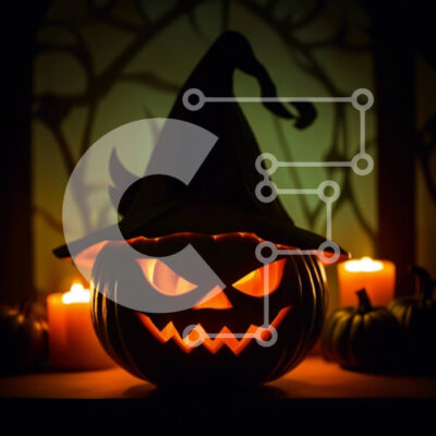 Intra Συλλεκτικό Ξύλινο Παζλ Plywood  4mm - Τρομακτικό αποκριάτικο φανάρι με τρομακτικό πρόσωπο Σε Ξύλινο Κουτί - Διαστάσεις: 10x10 cm – 25 κομμάτια - Image 1