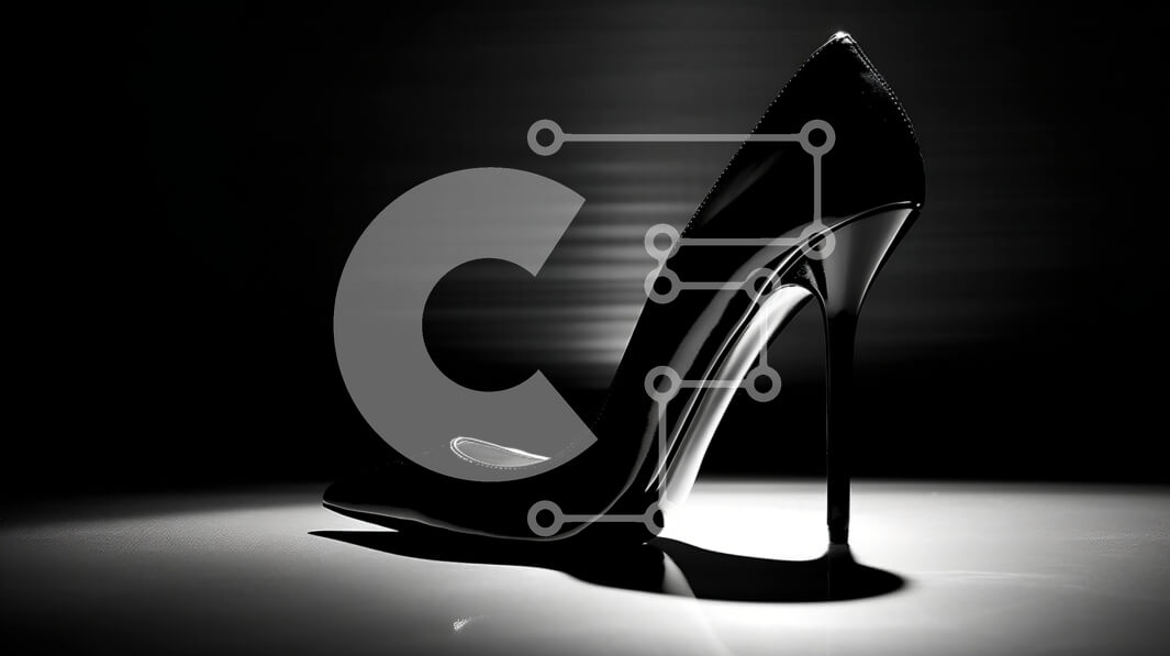 Intra Συλλεκτικό Ξύλινο Παζλ Plywood  4mm - Κομψό και μοντέρνο σχέδιο ψηλοτάκουνο παπούτσι σε λευκό φόντο Σε Ξύλινο Κουτί - Διαστάσεις Puzzle: 10x10 cm – 25 κομμάτια