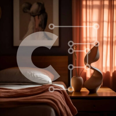 Intra Συλλεκτικό Ξύλινο Παζλ Plywood  4mm - Άνετο και άνετο υπνοδωμάτιο με κρεβάτι και κομοδίνο Σε Ξύλινο Κουτί - Διαστάσεις Puzzle: 10x10 cm – 25 κομμάτια - Image 1