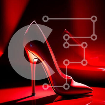 Intra Συλλεκτικό Ξύλινο Παζλ Plywood  4mm - Νέο και καλοδιατηρημένο κόκκινο ψηλοτάκουνο παπούτσι σε γυαλιστερή επιφάνεια Σε Ξύλινο Κουτί - Διαστάσεις Puzzle: 10x10 cm – 25 κομμάτια - Image 1