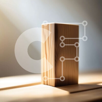Intra Συλλεκτικό Ξύλινο Παζλ Plywood 4mm - Όμορφη εικόνα ενός ξύλινου μπλοκ με το φως του ήλιου Σε Ξύλινο Κουτί - Διαστάσεις Puzzle: 10x10 cm – 25 κομμάτια - Image 1