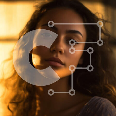 Intra Συλλεκτικό Ξύλινο Παζλ Plywood  4mm - Εκπληκτική φωτογραφία νεαρής γυναίκας με ρέον φόρεμα Σε Ξύλινο Κουτί - Διαστάσεις Puzzle: 10x10 cm – 25 κομμάτια - Image 1