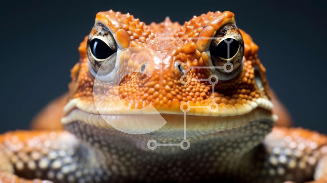 Intra Συλλεκτικό Ξύλινο Παζλ Plywood  4mm - Όμορφη εικόνα μιας περίεργης κόκκινης σαύρας με μαύρα στίγματα και κίτρινο κάτω μέρος της κοιλιάς Σε Ξύλινο Κουτί - Διαστάσεις: 10x10 cm – 25 κομμάτια