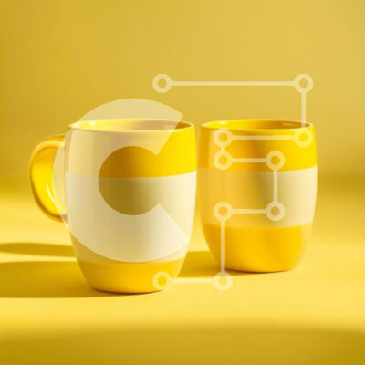 Intra Συλλεκτικό Ξύλινο Παζλ Plywood 4mm - Ζωντανές κίτρινες κούπες σε συντονισμένο φόντο Σε Ξύλινο Κουτί - Διαστάσεις: 10x10 cm – 25 κομμάτια - Image 1