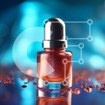 Intra Συλλεκτικό Ξύλινο Παζλ Plywood  4mm - Κομψό και μοντέρνο κόκκινο βερνίκι νυχιών με χρυσό καπάκι και λαμπερό γκλίτερ φόντο Σε Ξύλινο Κουτί - Διαστάσεις Puzzle: 10x10 cm – 25 κομμάτια - Image 1