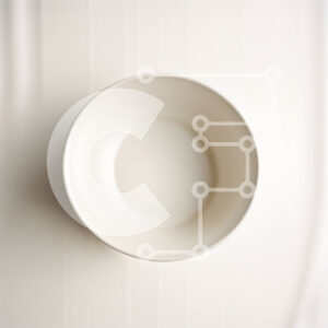 Intra Συλλεκτικό Ξύλινο Παζλ Plywood  4mm - Μινιμαλιστικό λευκό κεραμικό μπολ σε τραπέζι από φυσικό ξύλο Σε Ξύλινο Κουτί - Διαστάσεις Puzzle: 10x10 cm – 25 κομμάτια