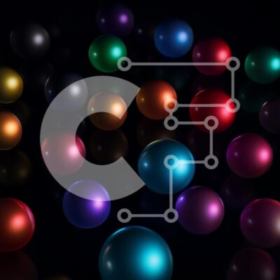 Intra Συλλεκτικό Ξύλινο Παζλ Plywood  4mm - Ζωντανή και παιχνιδιάρικη εικόνα από πολύχρωμες μπάλες σε μαύρο φόντο Σε Ξύλινο Κουτί - Διαστάσεις Puzzle: 10x10 cm – 25 κομμάτια - Image 1