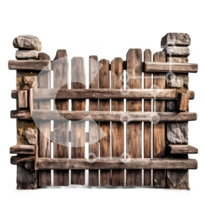 Intra Συλλεκτικό Ξύλινο Παζλ Plywood 4mm - Ρουστίκ ξύλινη πύλη με μεγάλα δοκάρια Σε Ξύλινο Κουτί - Διαστάσεις: 10x10 cm – 25 κομμάτια - Image 1