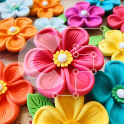 Intra Συλλεκτικό Ξύλινο Παζλ Plywood 4mm - Πολύχρωμη ανθοσυνθέσεις σε κύκλο Σε Ξύλινο Κουτί - Διαστάσεις: 10x10 cm – 25 κομμάτια - Image 1