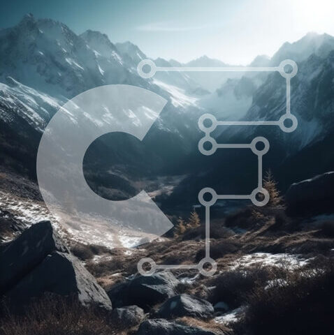 Intra Συλλεκτικό Ξύλινο Παζλ Plywood  4mm - Όμορφη εικόνα μιας γραφικής οροσειράς με χιονισμένες κορυφές Σε Ξύλινο Κουτί - Διαστάσεις: 10x10 cm – 25 κομμάτια - Image 1