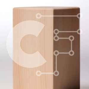 Intra Συλλεκτικό Ξύλινο Παζλ Plywood 4mm - Απλός και μινιμαλιστικός ξύλινος κύβος σε γκρίζα επιφάνεια Σε Ξύλινο Κουτί - Διαστάσεις: 10x10 cm – 25 κομμάτια - Image 1