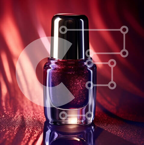 Intra Συλλεκτικό Ξύλινο Παζλ Plywood  4mm - Κομψό και μοντέρνο κόκκινο μπουκάλι βερνίκι νυχιών για πολυτελή εμφάνιση Σε Ξύλινο Κουτί - Διαστάσεις Puzzle: 10x10 cm – 25 κομμάτια - Image 1