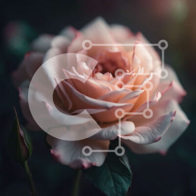 Intra Συλλεκτικό Ξύλινο Παζλ Plywood  4mm - Όμορφη εικόνα από κοντά ενός ροζ τριαντάφυλλου σε πλήρη άνθιση Σε Ξύλινο Κουτί - Διαστάσεις: 10x10 cm – 25 κομμάτια - Image 1