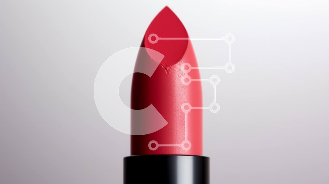 Intra Συλλεκτικό Ξύλινο Παζλ Plywood  4mm - Κοντινό πλάνο ενός κόκκινου κραγιόν με ορατή άκρη Σε Ξύλινο Κουτί - Διαστάσεις Puzzle: 10x10 cm – 25 κομμάτια