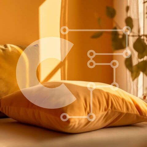 Intra Συλλεκτικό Ξύλινο Παζλ Plywood  4mm - Άνετη εσωτερική φωτογραφία ενός κίτρινου μαξιλαριού σε ένα περβάζι παραθύρου Σε Ξύλινο Κουτί - Διαστάσεις Puzzle: 10x10 cm – 25 κομμάτια - Image 1