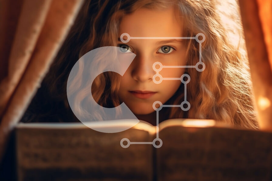 Intra Συλλεκτικό Ξύλινο Παζλ Plywood  4mm - Άνετη εικόνα ενός κοριτσιού που διαβάζει στην κρεβατοκάμαρά της Σε Ξύλινο Κουτί - Διαστάσεις Puzzle: 10x10 cm – 25 κομμάτια