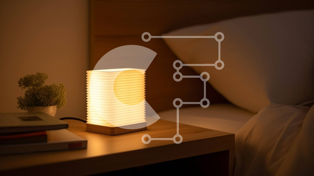 Intra Συλλεκτικό Ξύλινο Παζλ Plywood  4mm - Κομοδίνο με Ξύλινο Φωτιστικό και Βιβλίο Σε Ξύλινο Κουτί - Διαστάσεις Puzzle: 10x10 cm – 25 κομμάτια