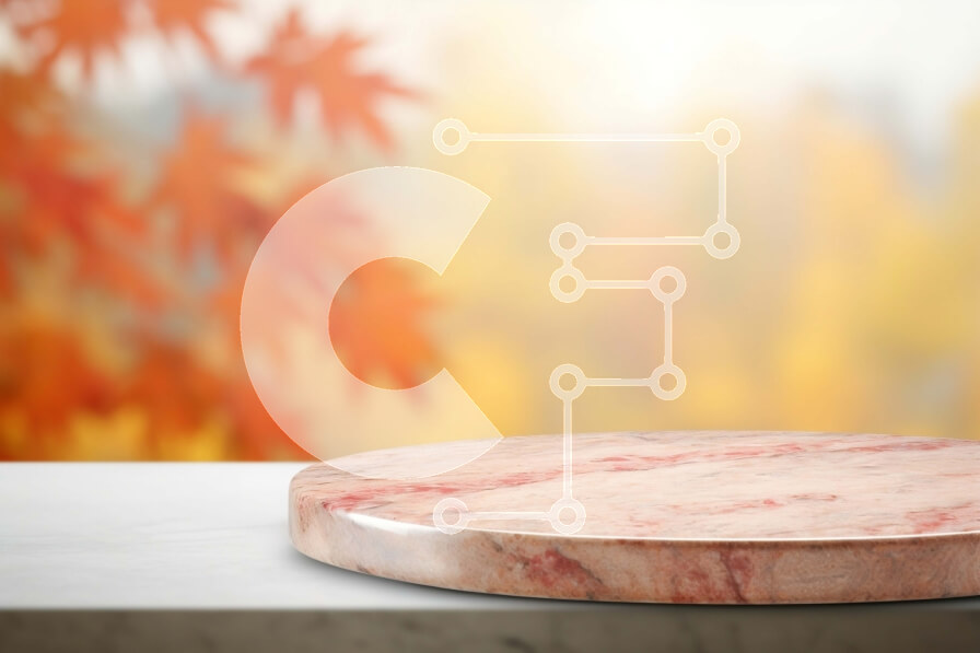 Intra Συλλεκτικό Ξύλινο Παζλ Plywood  4mm - Στρογγυλό μαρμάρινο τραπεζάκι σε πέτρινη επιφάνεια με φθινοπωρινά δέντρα Σε Ξύλινο Κουτί - Διαστάσεις: 10x10 cm – 25 κομμάτια