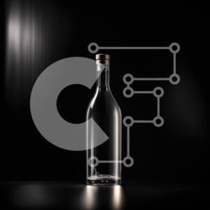 Intra Συλλεκτικό Ξύλινο Παζλ Plywood  4mm - Άδειο γυάλινο μπουκάλι με καπάκι με φελλό - Φωτογραφία Αρχείου Σε Ξύλινο Κουτί - Διαστάσεις: 10x10 cm – 25 κομμάτια